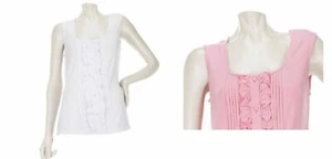 Kathleen Kirkwood Tux Luxe Cami, White, Size M. - Picture 1 of 2