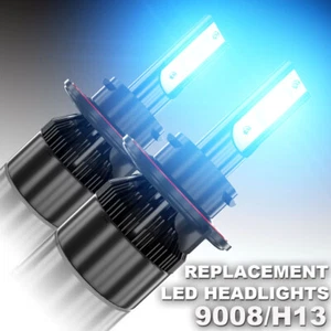 2X H13 9008 LED Headlight Super Bright Bulbs Kit 420000LM Blue Hi-Lo Beam 8000K - Picture 1 of 11