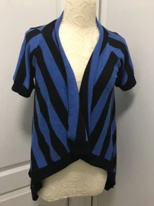 Urban Outfitters cardigan donna aperto davanti taglia XS blu a righe casual ufficio - Foto 1 di 9