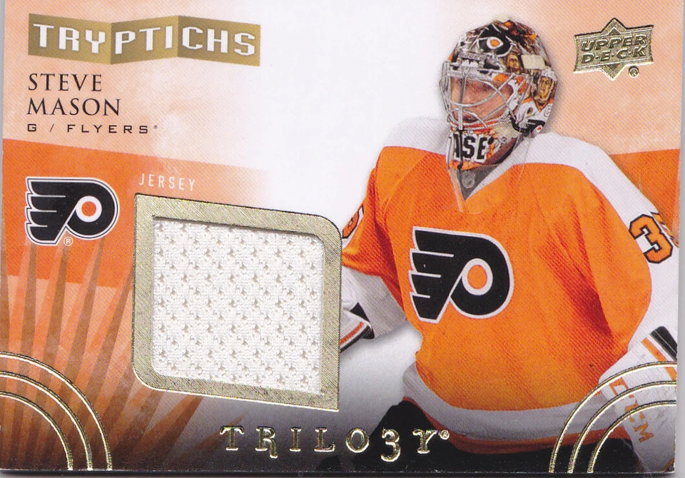 14-15 Trilogy Steve Mason /400 Jersey Tryptichs Flyers 2014 - Image 1 of 1