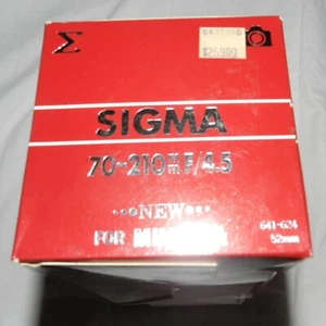 Nuevo en caja - Lente Sigma 70-210 mm f:4,5 para Minolta - Imagen 1 de 6
