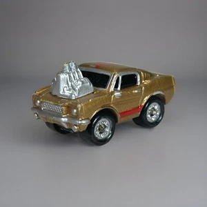 Micro Machines ‘65 Ford Mustang Fastback Gold Red Stripes Hot Rod 1986 Galoob - Picture 1 of 19