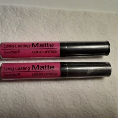 Santee  Liquid Lipstick Lot  of 2 (Pink) Color  02 Long Lasting  Matte, ST179 - Image 1 of 3