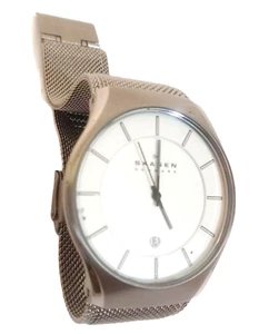 Skagen Denmark Wrist Watch Mens Silver Quartz Analog 956XLTTW Thin Minimalist - Picture 1 of 9