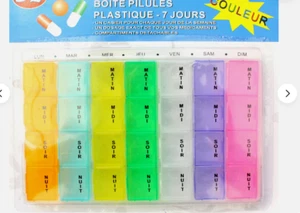 Wochenpillendose Pillendose Medikament 7 Tage abnehmbar - Lieferung mit Sendungsverfolgung - Bild 1 von 2