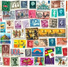 50 STAMPS FROM WORLD COUNTRIES. MIXED PHILATELY, USED POSTAGE STAMPS OFF PAPER