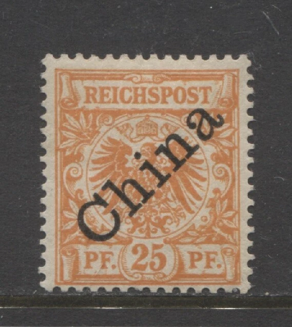 Germany 1898 offices in CHINA  25 Pf. early with op 45° mint*  $ 117.00 - Image 1 of 1