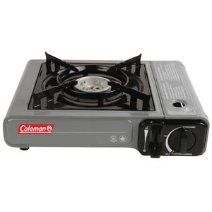 Tabletop Portable Butane Gas Camping Stove, 1 Burner, Gray - Picture 1 of 6