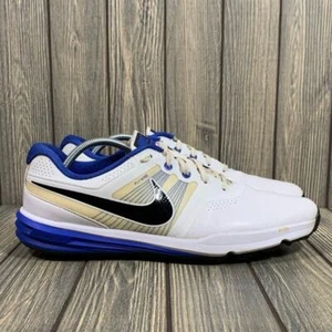 Nike Men Lunar Command Flywire Golf Shoes Sneakers White Blue 704427-101 Sz 12 - Picture 1 of 11