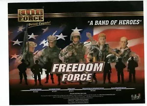Figuras de acción Elite Force Freedom Force Band of Heroes - Anuncio impreso de juguetes 2002 - Imagen 1 de 4