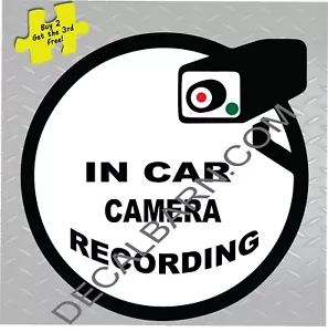 Camera Security System In Car Camera Recording Decal Sticker p133 Great For Taxi - Picture 1 of 1