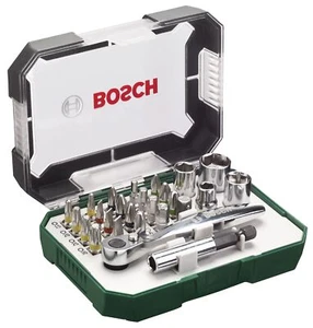 Bosch Schrauberbit- und Ratschen-Set 26-teilig in Aufbewahrungsbox 2607017322 - Bild 1 von 1