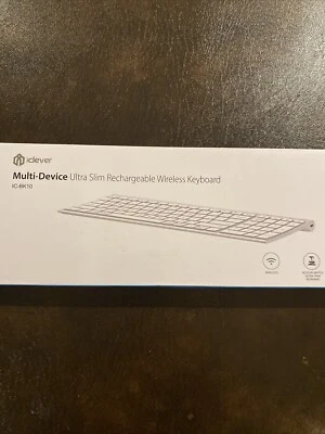 New iClever IC-BK10 Multi Device Connection Rechargeable Wireless Keyboard - Image 1 of 4