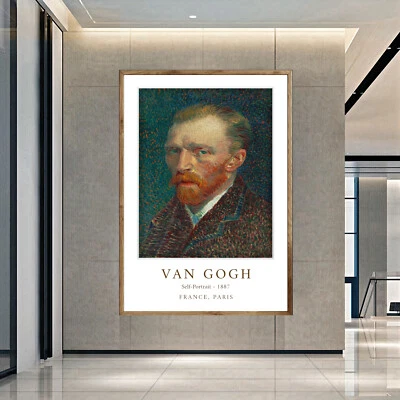 Self-portrait by Van Gogh 01 Exhibition Wall Art Reproduction Poster Canvas - Image 1 of 3