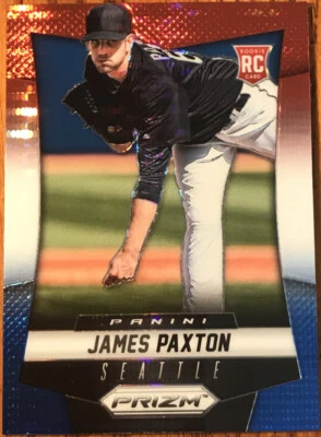 2014 Panini Prizm Prizms Red White & Blue Pulsar Rookie James Paxton #179 - Изображение 1 из 2
