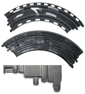 2pc Micro Scalextric 1/64 Slot Car 9" 1/4 Radius SKID MARK CURVE Track ML-7555 - Picture 1 of 1