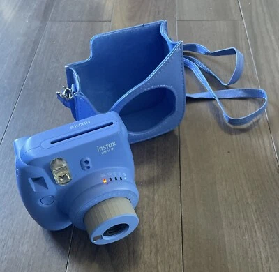 FUJIFILM Instax Mini 9 Instant Camera Cobalt Blue, Works, PARTIAL Case READ - Image 1 of 4