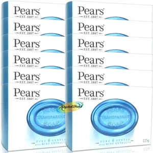 12x Pears Pure & Gentle Transparent Bar Soap With Mint Extracts 125g - Picture 1 of 1