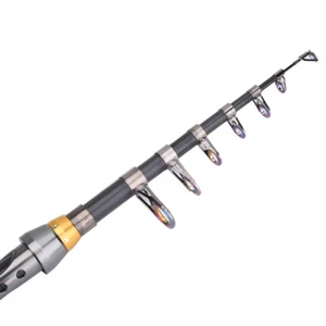 (2.7m)Carbon Fiber Portable Hard Fishing Rod Poles Freshwater Fishing FF - Picture 1 of 7