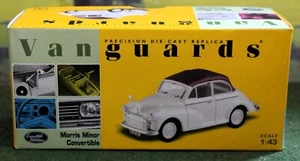VANGUARDS MORRIS MINOR CONVERTIBLE CREAM WITH MAROON ROOF MIB LIMIT ED. VA07100 - Picture 1 of 6