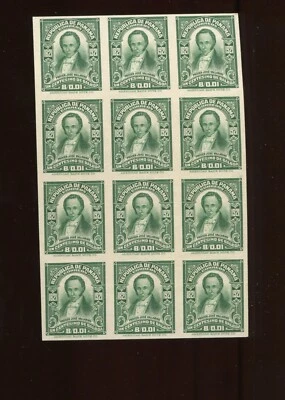 Panamá 221 Centenario de la Independencia India Placa Prueba en Tarjeta Bloque 12 Estampillas Foto 1 de 2