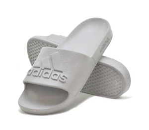 adidas Adilette Aqua Slides Unisex Adults Slider Grey Gym Pool Causal Sliders - Picture 1 of 9