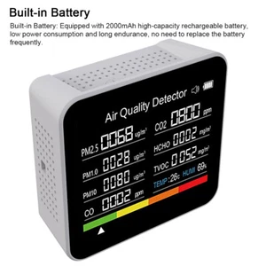 Multifunctional 9in1 Air Quality Detector Monitor Meter Carbon Dioxide Q3U7 - Picture 1 of 10