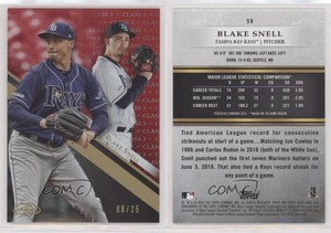 2019 Topps Gold Label Class 3 Red /25 Blake Snell #59