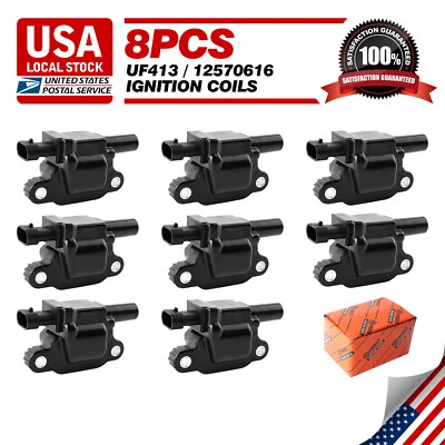 Bobina de encendido MGT genuina de 8 piezas para Chevrolet Corvette 2005-2007 6,0 L-V8 UF413 Foto 1 de 4