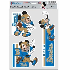 UCLA BRUINS MICKEY MOUSE 3 PIECE MULTI-USE DECALS DISNEY NCAA LICENSED - Picture 1 of 1