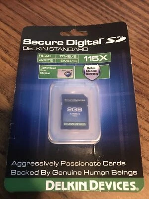 Delkin Devices - Standard SD Secure Digital - 2 GB - for older SD CAMERAS - Image 1 of 2