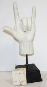 TMS Vitruvian I Love You Ceramic Hand Figurine Sign Language 15" Sculpture RARE! - Picture 1 of 14