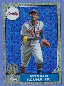2022 #T87C-74 Ronald Acuna Jr Topps Chrome 35th Anniversary Mojo Atlanta Braves - Picture 1 of 2