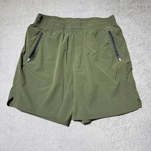 All In Motion Mens Sz M Running Shorts Olive Workout Yoga Athletic No liner - Picture 1 of 7