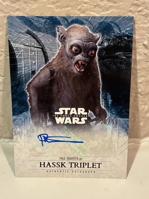 2016 Topps Star Wars Force Awakens Series2 Paul Warren as Hask Triplett Auto /50 - Image 1 of 3