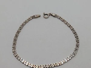 MILOR Sterlingsilber 925 überlappendes ovales Kettenarmband -7,25" - Bild 1 von 6