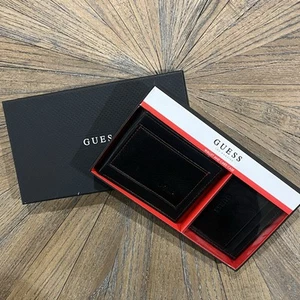 Cartera y tarjetero Guess Los Angeles para hombre negro - nuevo con etiquetas en caja - Imagen 1 de 11