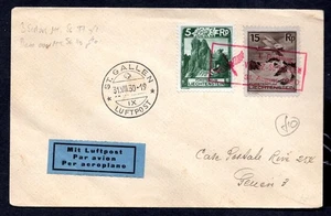 Liechtenstein - 1930 First Flight Airmail Cover Vaduz to St Gallen, Switzerland - Picture 1 of 2