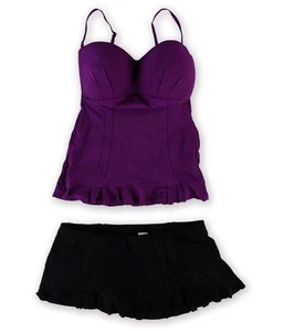 Profile Womens Starlet Skirt 2 Piece Tankini, Purple, 10 - Picture 1 of 1