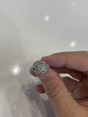 Diamond Engagement Ring Size 8 3/4 CT TW Round-cut 14k White Gold - Image 1 of 4