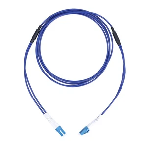 Optic Fiber Patch Cord 2 Core Single Mode Armored Blue 5m LC Jumper - Imagen 1 de 10