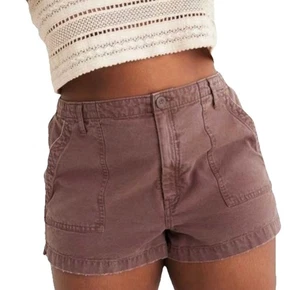 Aerie Wander Shorts Brown Utility Pockets High Rise Women’s Size Medium NWT - Picture 1 of 10