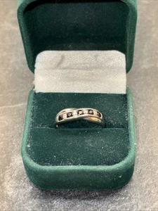 Sterling Silver 925 Sapphire and Diamond Ring, Beautiful Piece, NEW, Size P - Picture 1 of 9