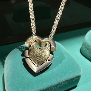 Tiffany & Co Paloma Picasso Loving Heart Halskette 925 Silber und 18k Gelbgold - Bild 1 von 8