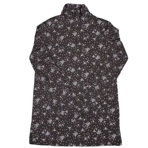 Weißer Hirsch Damen schwarz Schneeflockenmuster Stehkragen Top Größe S Urlaub - Bild 1 von 7