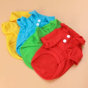 Camisa de algodón para mascotas 4 piezas ropa de verano para cachorros ropa de cachorro pequeño - Imagen 1 de 11
