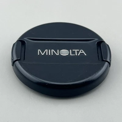 Minolta 49mm Snap-On Black/Silver Front Lens Cap LF-1149 GENUINE OEM Japan - Image 1 of 4