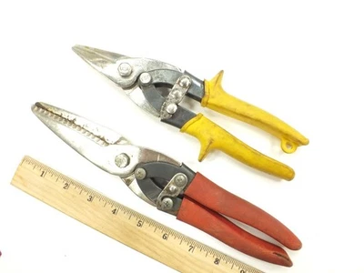 2 PARES HERRAMIENTAS WISS ESTAÑO AVIACIÓN CHAPA ALICATES DE CORTE RECORTES MPC-3 - EE. UU. RECORTE Foto 1 de 4