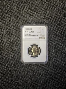 1972 S Washington Quarter Proof NGC PF 68 CAMEO PR68CAM Frosty Coin 25C - Picture 1 of 2