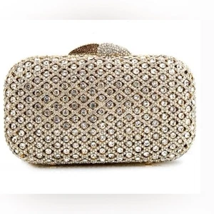 LuxMob Gold Crystal Classic Clutch Original and Stunningly Beautiful!!NWT - Picture 1 of 11